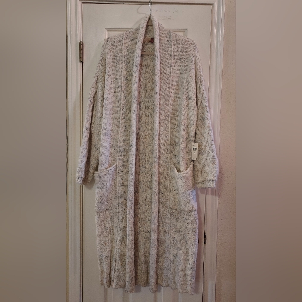 NWT Pilcro Textured Knit Cardigan in Cream, M/L